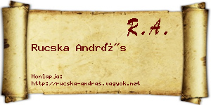 Rucska András névjegykártya